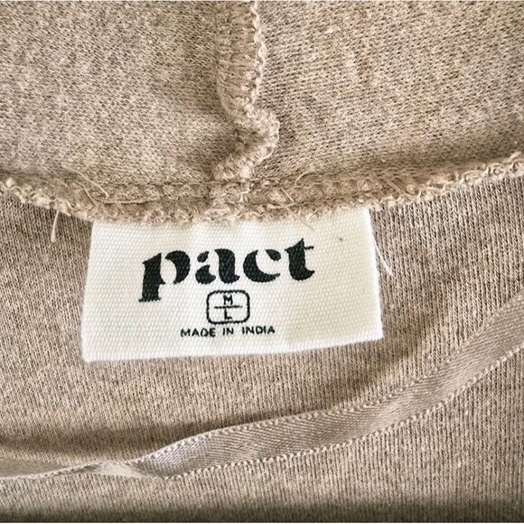 Pact Airplane Wrap Open Front Shawl Collar Cardigan in Natural Beige Size M/L - Picture 3 of 7